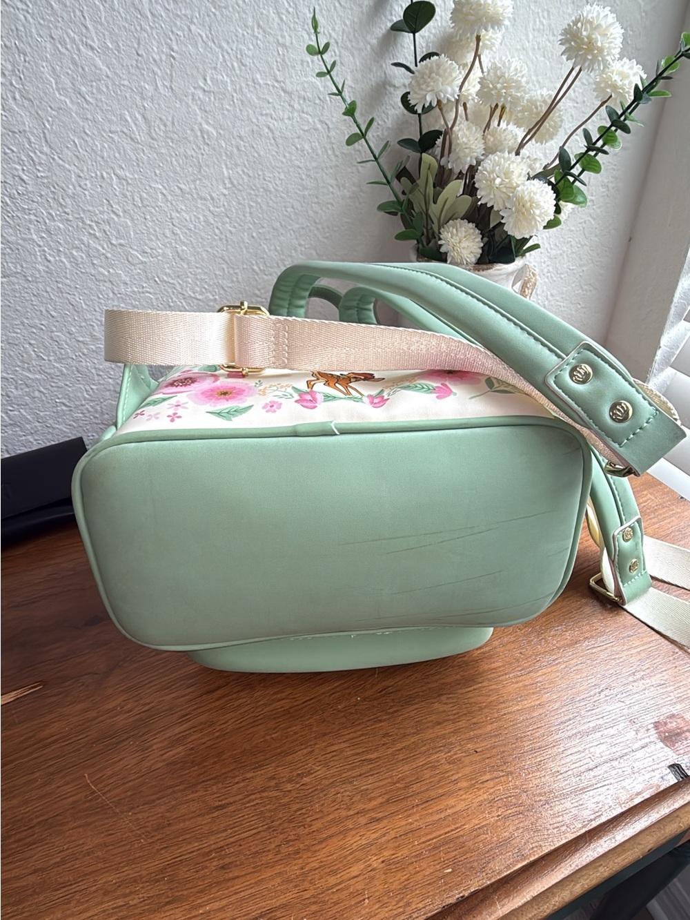 Loungefly Pink & Mint Bambi Kids Mini Backpack - Picture 7 of 13